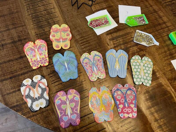 Onderzetters slippers met houder