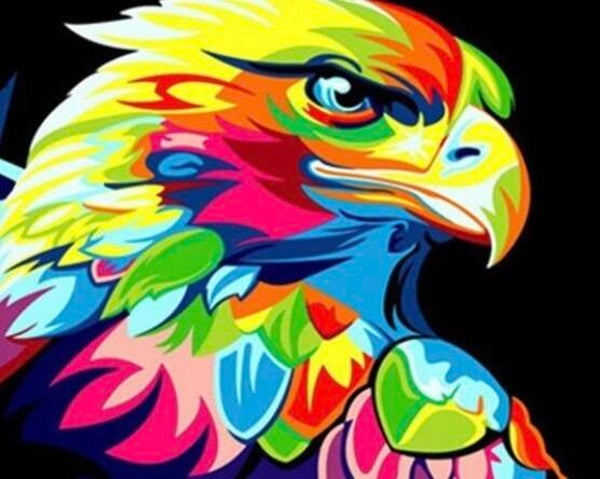 KO 15  en Rd diamond painting adelaar