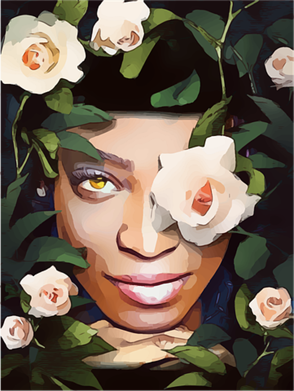 diamond painting vrouw