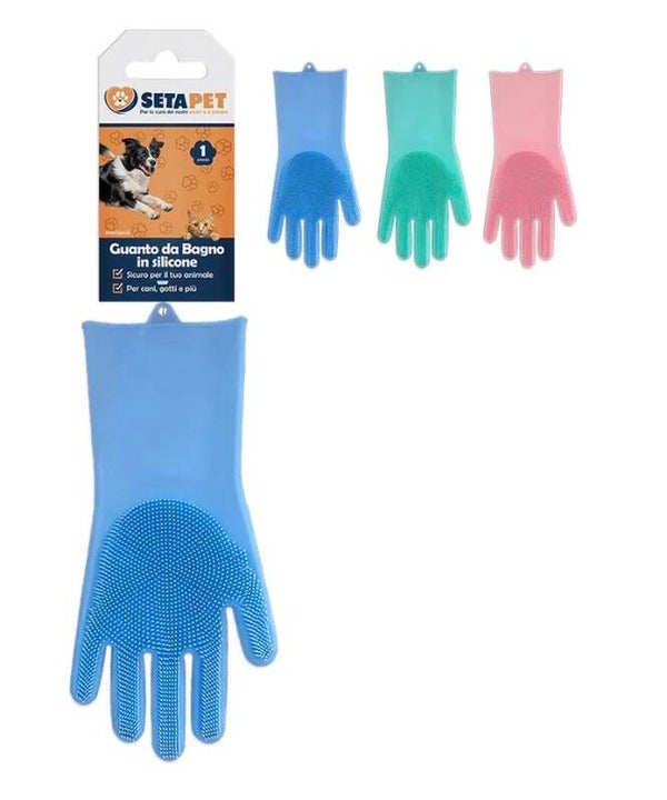 Guanto lavaggio in silicone per cani e gatti