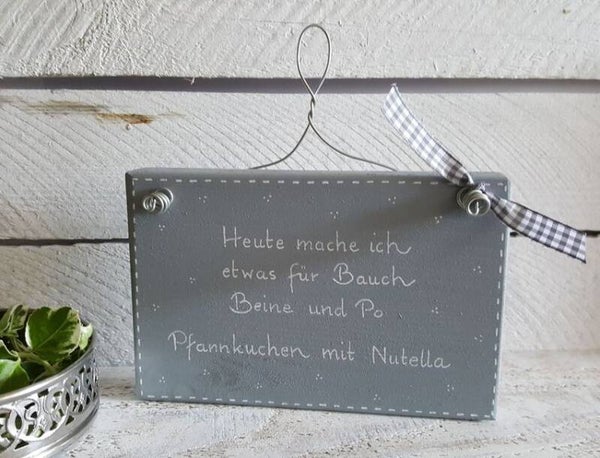 Heute mache ich etwas für Bauch, Beine und Po. Pfannkuchen mit Nutella