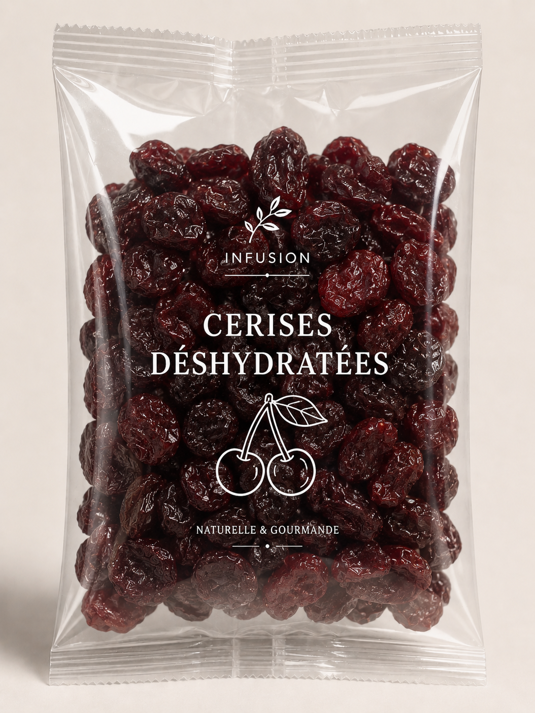 Cerises deshydratees en sachet