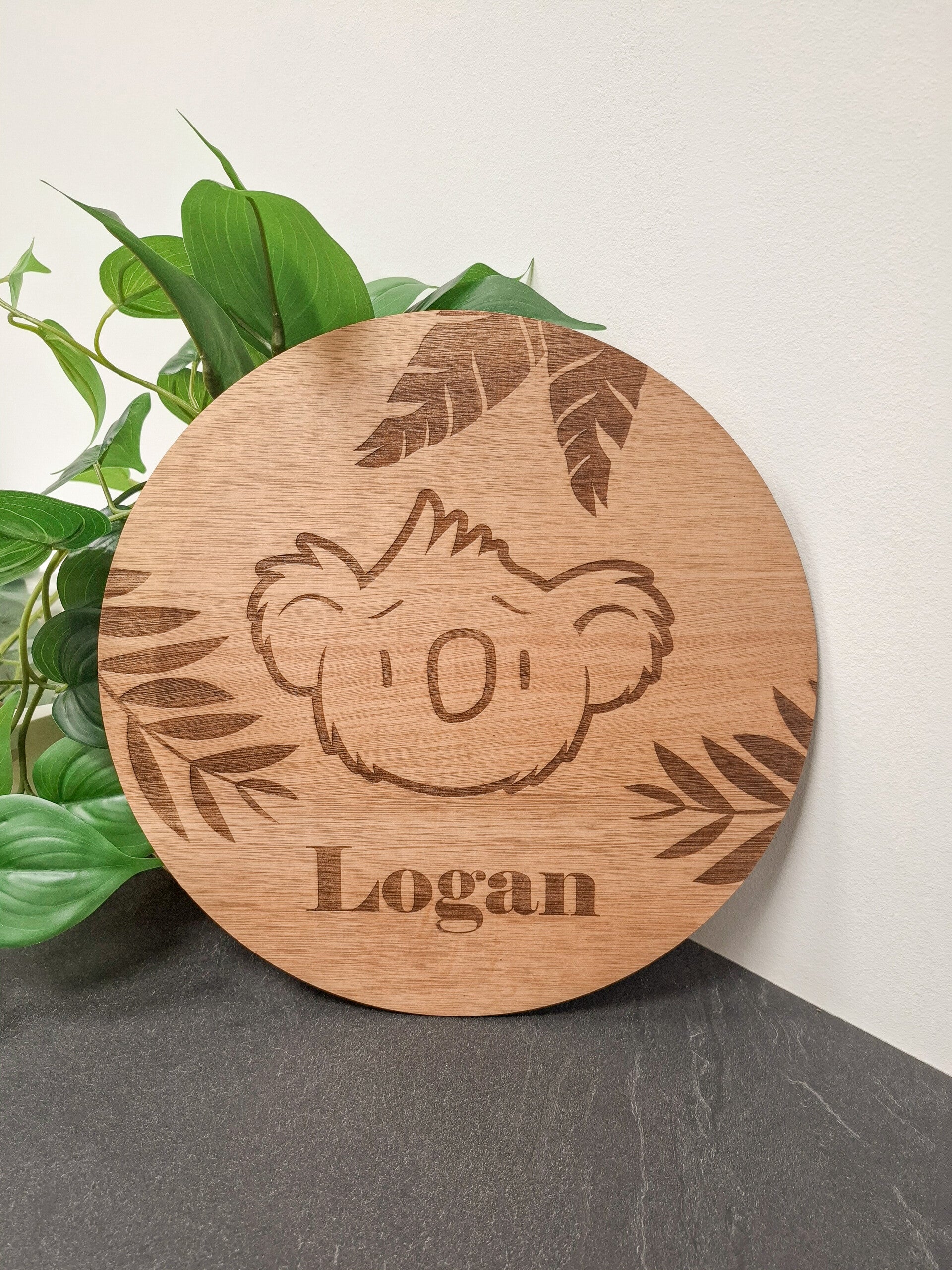Houten Naambordje – Koala (30 cm)