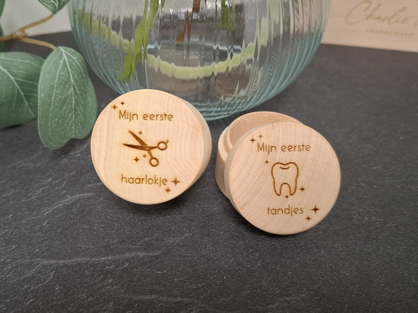 2-delige set - haarlokdoosje en tandendoosje
