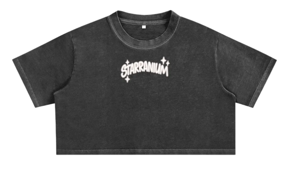 GirlHood Snow Washed Crop Top