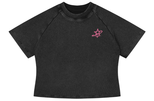 Starranium GirlHood Solis Mineral Wash Crop T-Shirt