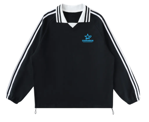 Starranium Lapel Collar Sweatshirt