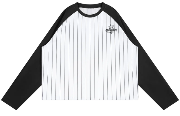 Starranium Striped Raglan Long Sleeve T-Shirt