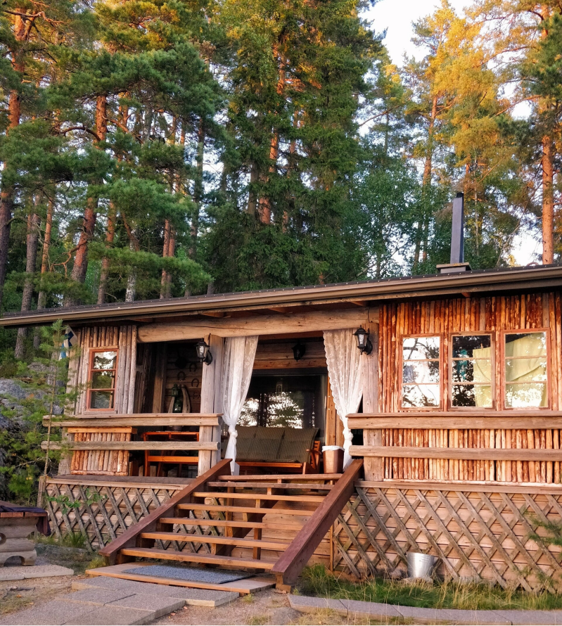 Terassi Längelmäveden suuntaan 