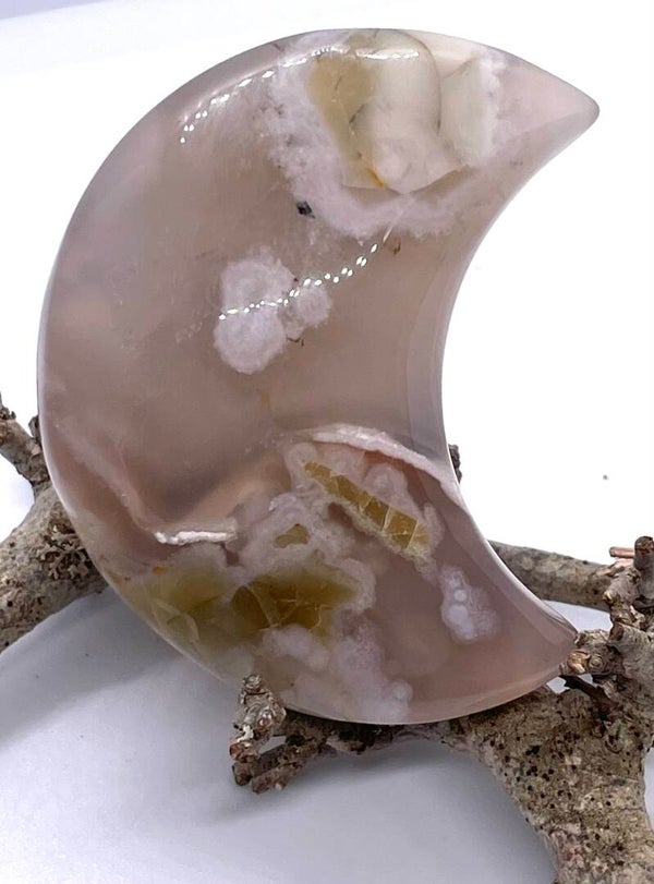 Flower Agaat maan nr 4 5.5 cm