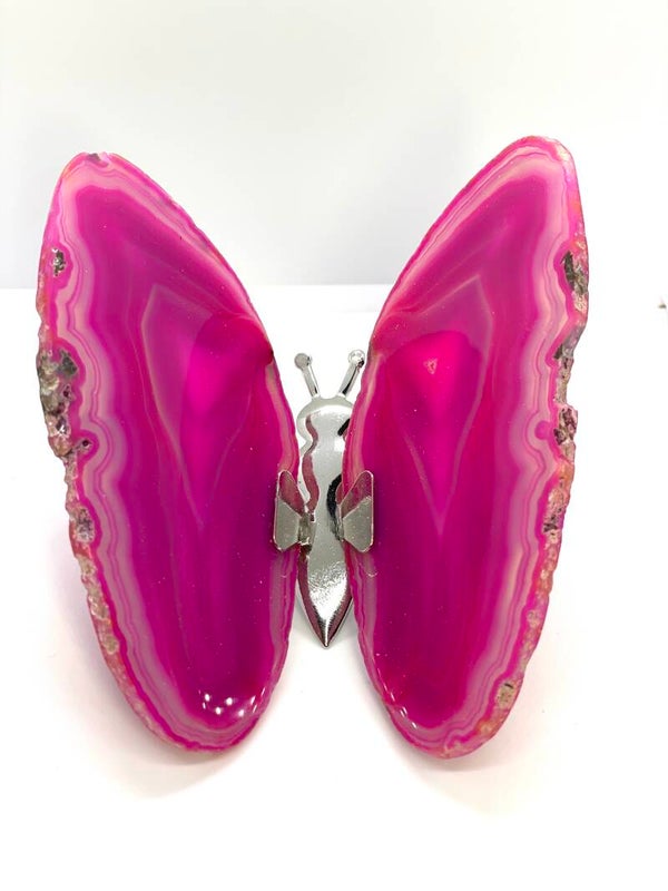 Agaat vlinder roze