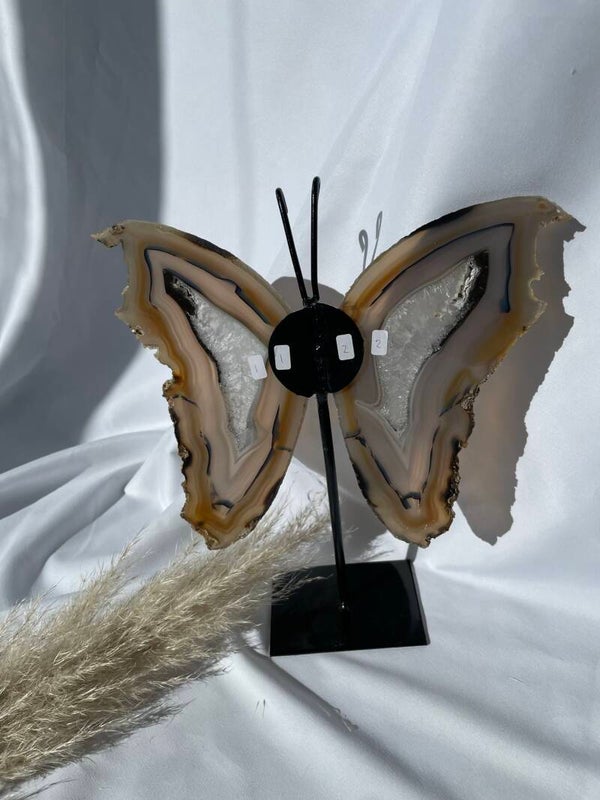 Agaat vlinder op standaard a 27cm