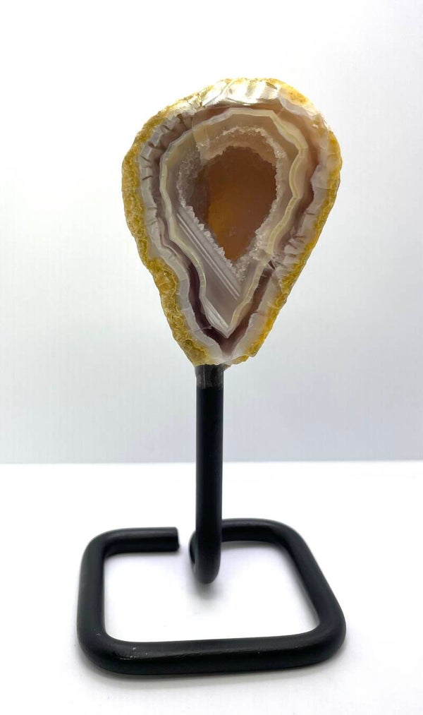 Agaat Geode op standaard 12 cm