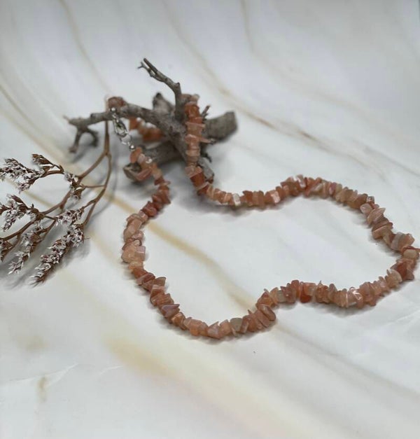 Roze Maansteen ketting