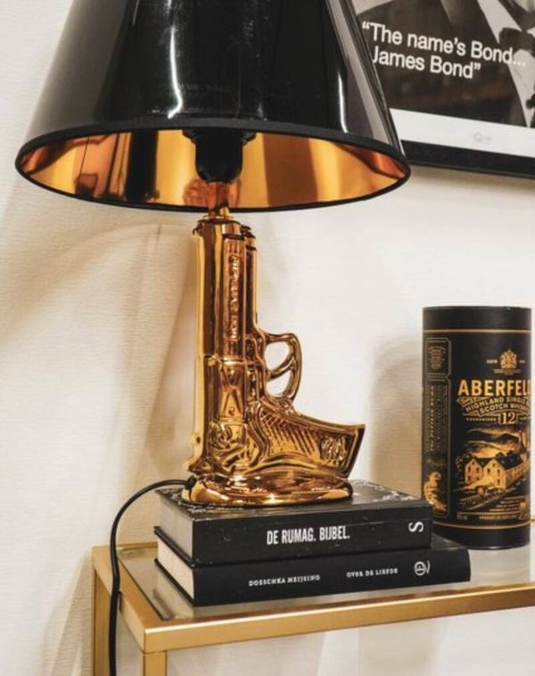 Pistool lamp Goud.