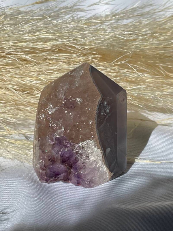 Amethist/Agaat punt 5.2 cm