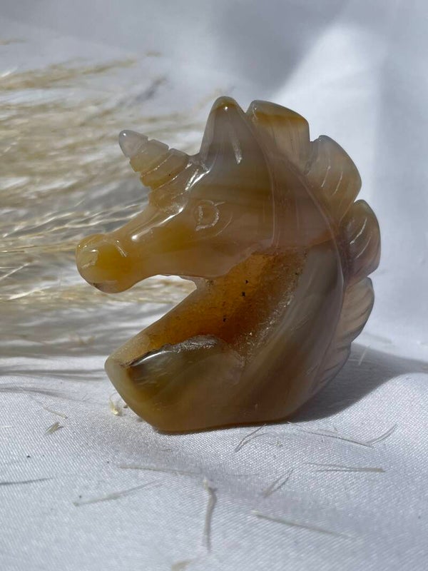 Druzy eenhoorn Agaat