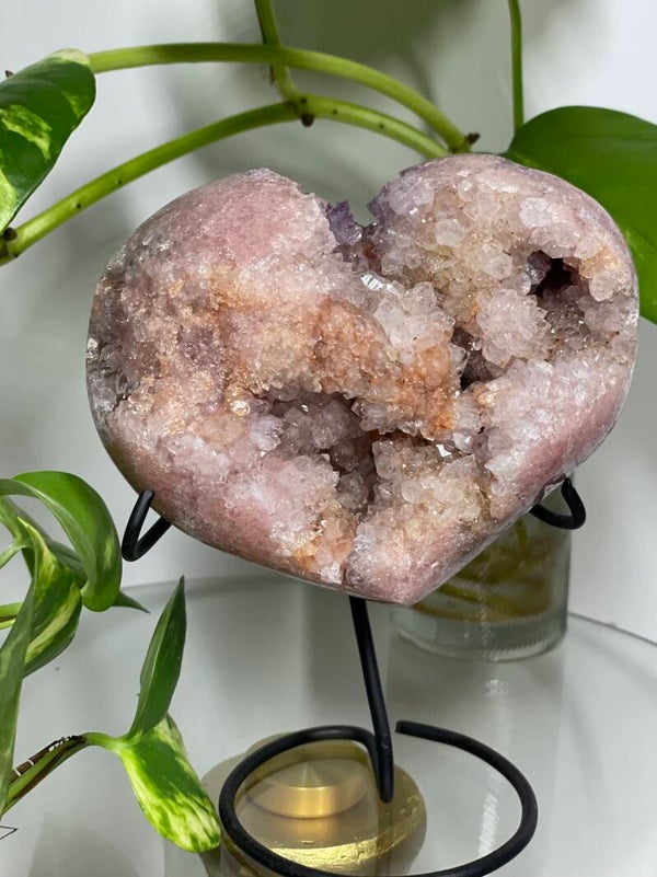 Roze Amethist hart A kwaliteit