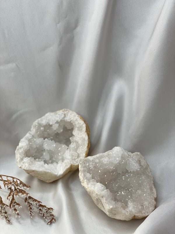 Bergkristal Geode paartje