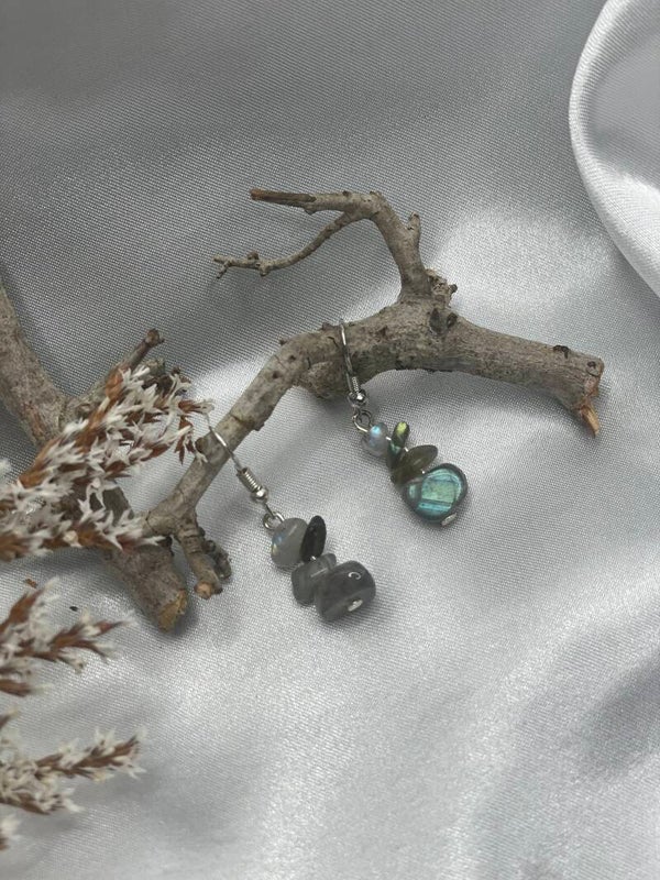 Labradorite oorbellen