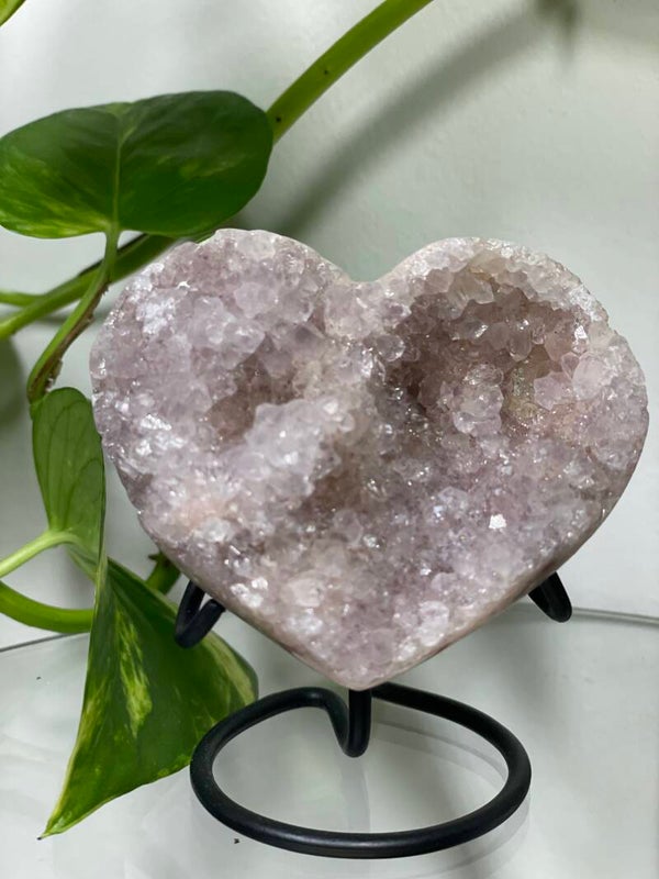 Druzy Roze Amethist hart A kwaliteit