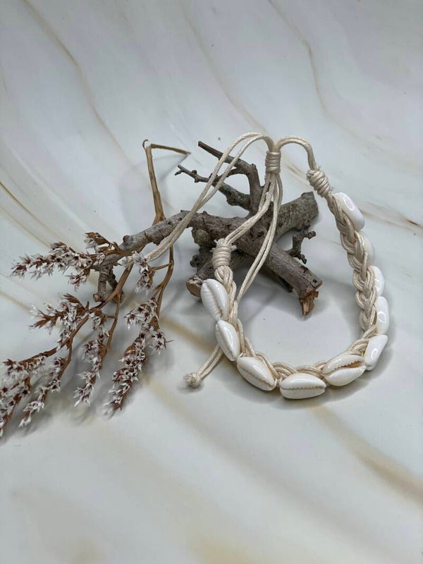 Schelpen Armbandje wit