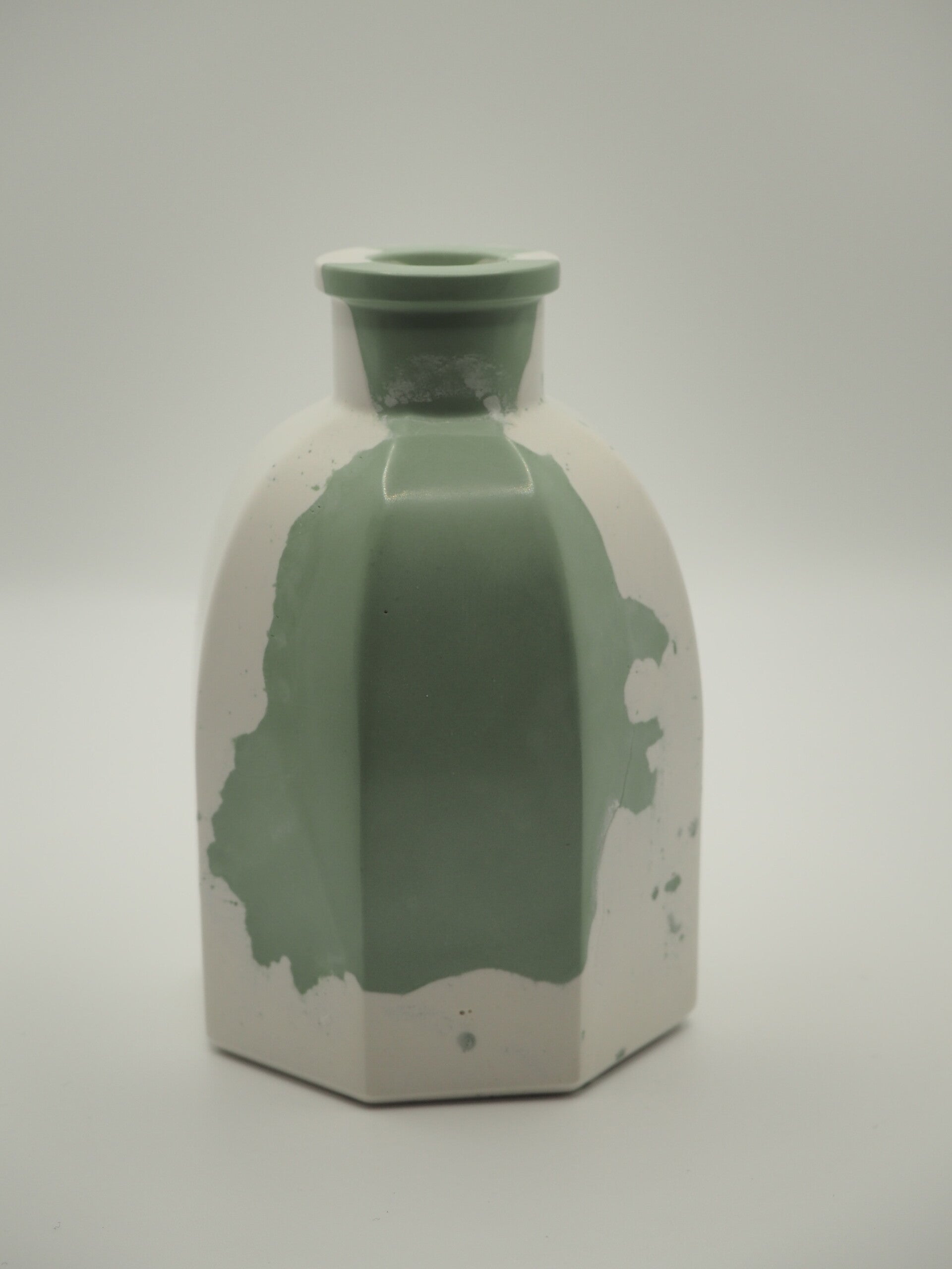 Vase Liane weiß/grün