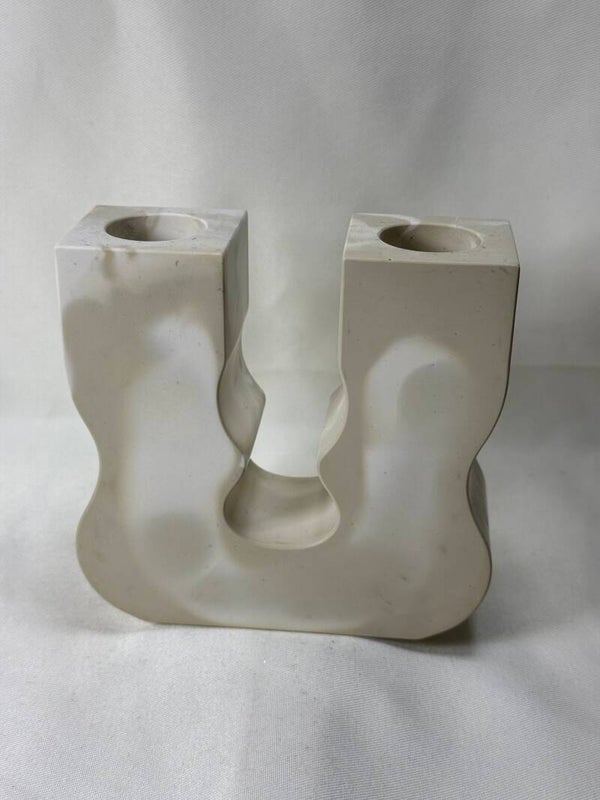 Kerzenhalter beigeweiß für 2 Kerzen