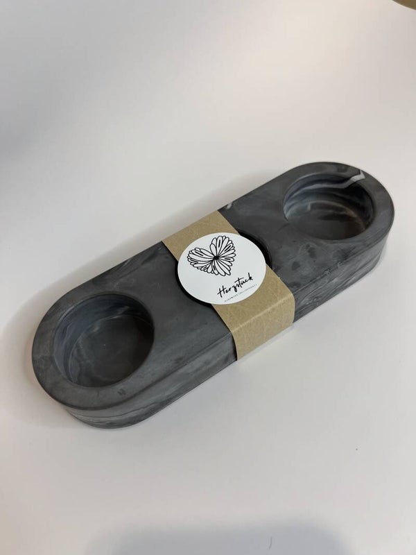 Kerzenhalter Liv 3 dunkelgrau