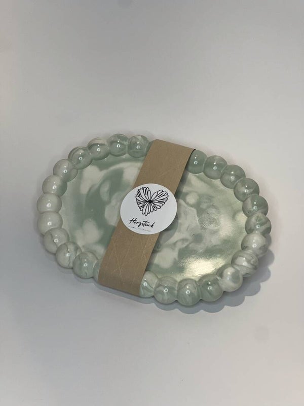 Untersetzer/Teller Omara weißgrün