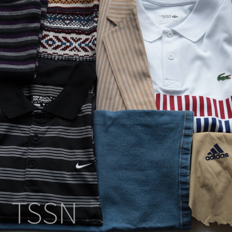 Kledingstukken die voor de iPad hoes gebruikt zijn.