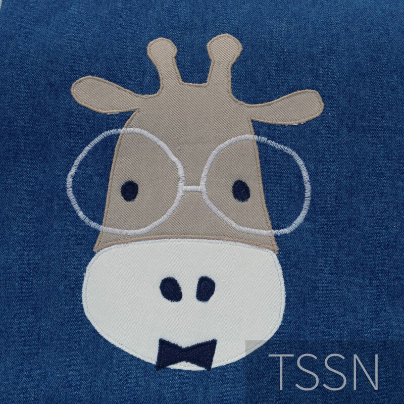 Applicatie gemaakt op luiertas