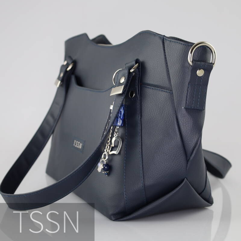 Tas model Hireath gemaakt van synthetisch donker blauw leer