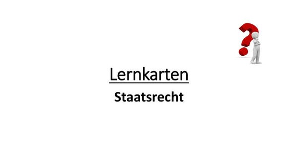 Lernkarten Staatsrecht