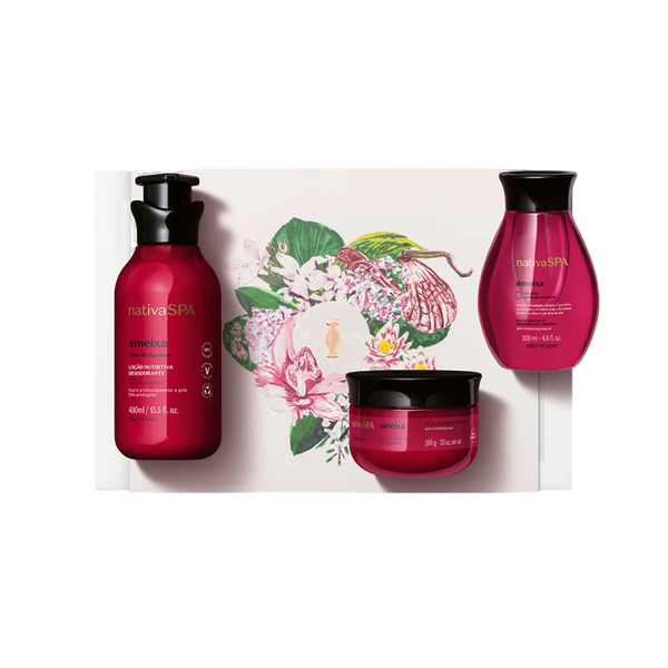 Coffret Cadeau Fête des Mères Nativa SPA Ameixa (Prune) - Rituel Complet Soin et Exfoliation