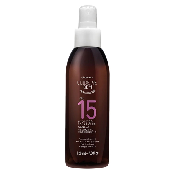 PRENEZ BIEN SOIN DE VOUS | Crème solaire à l’huile de cannelle SPF15 Prenez soin de vous, 120 ml