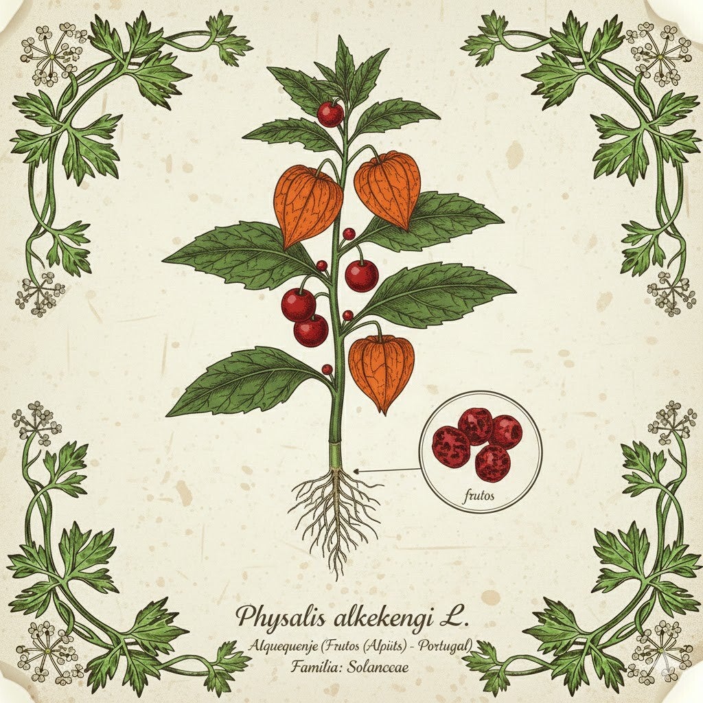 Alkékenge Physalis Fruits (Physalis alkekengi L.) Alquequenje Frutos