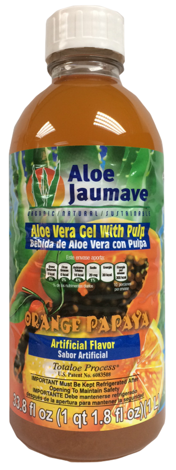 Aloe Vera Saveur Naturelle de Orange & Papaye
