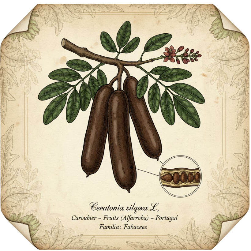 Caroubier, Caroube Fruit - (Ceratonia siliqua L.) - Alfarroba