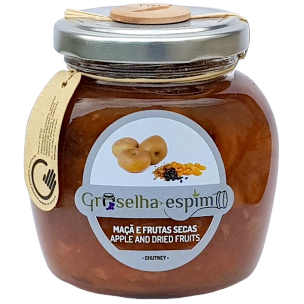Chutney Artisanale de Pommes et Fruits Secs – 212 ml / 240 g