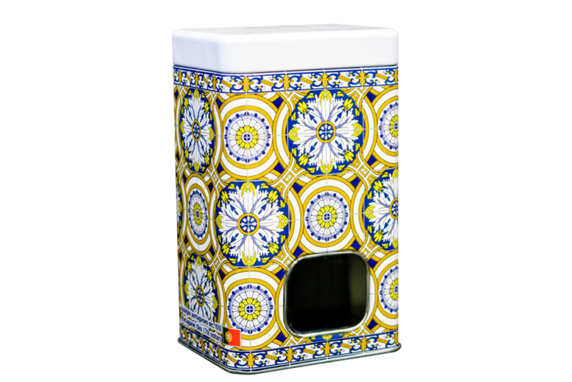 Boîte Métallique Rectangulaire Blanc - Cercles Azulejos