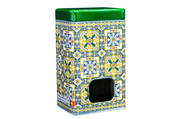 Boîte Métallique Rectangulaire Vert - Azulejo