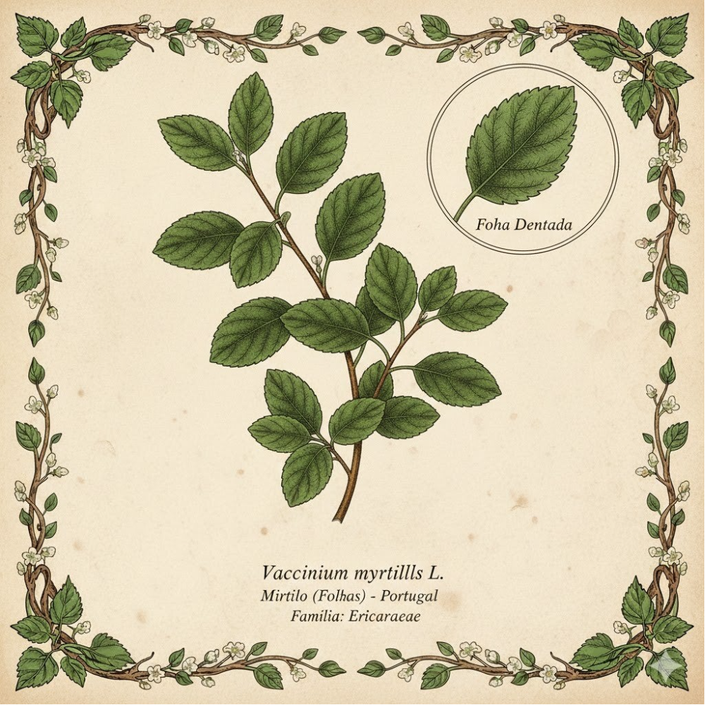 Myrtille Feuilles - (Vaccinium myrtillus L.) - Arando, Mirtilo Folhas
