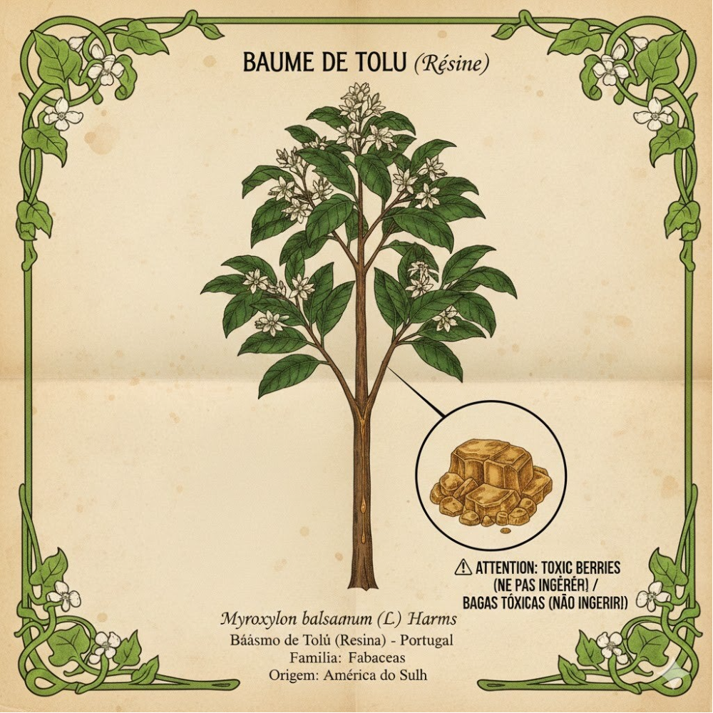 Baume Tolu Résine (Toluifera Balsamum L.) Balsamo Tolu Resina
