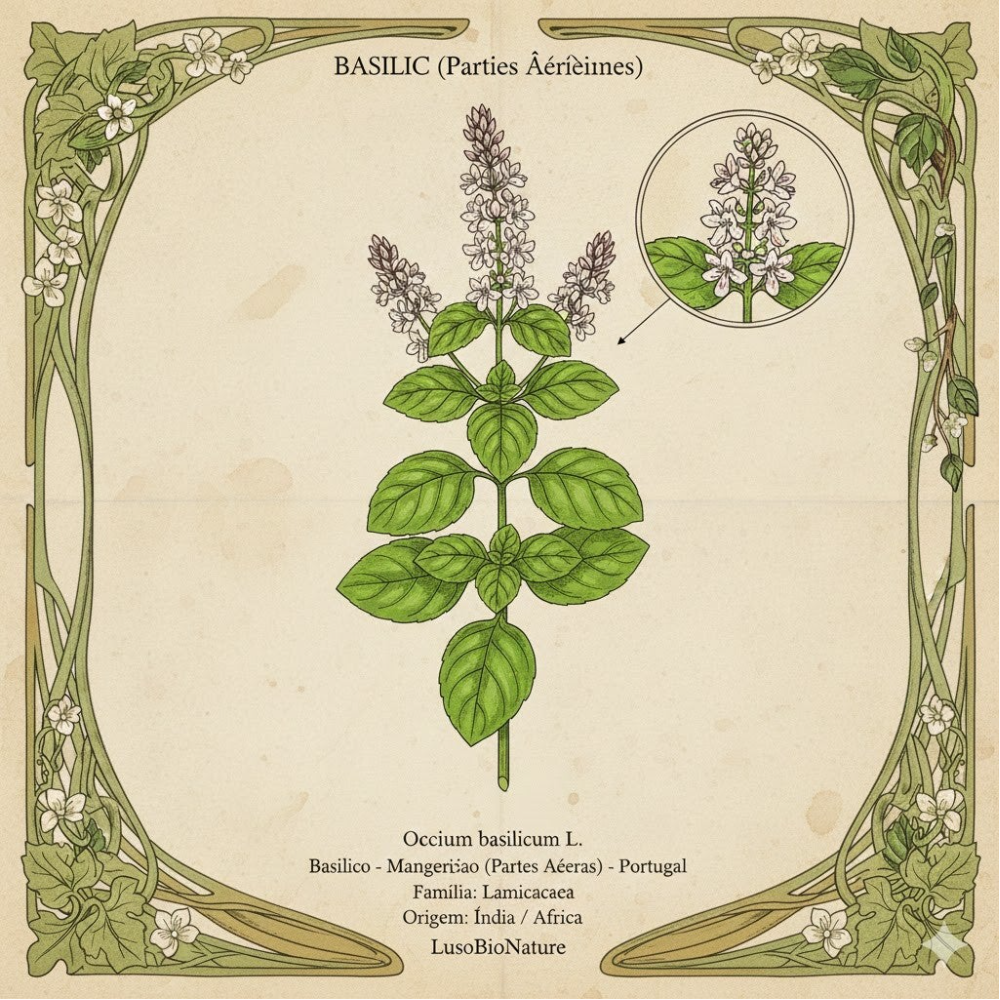 Basilic Parties Aériennes - (Ocimum Basilicum L.) - Basilico / Mangericão
