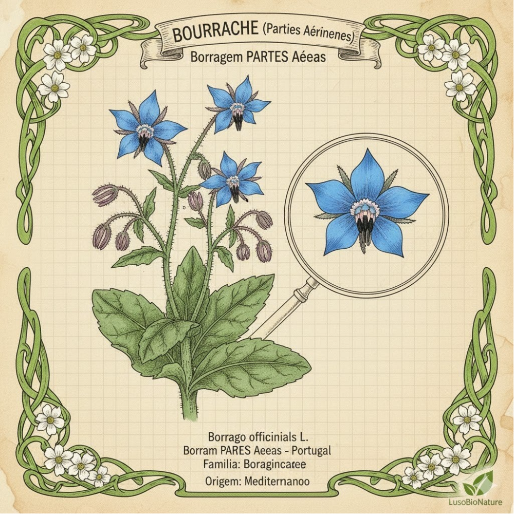 Bourrache Parties Aériennes - (Borrago officinalis L.) - Borragem