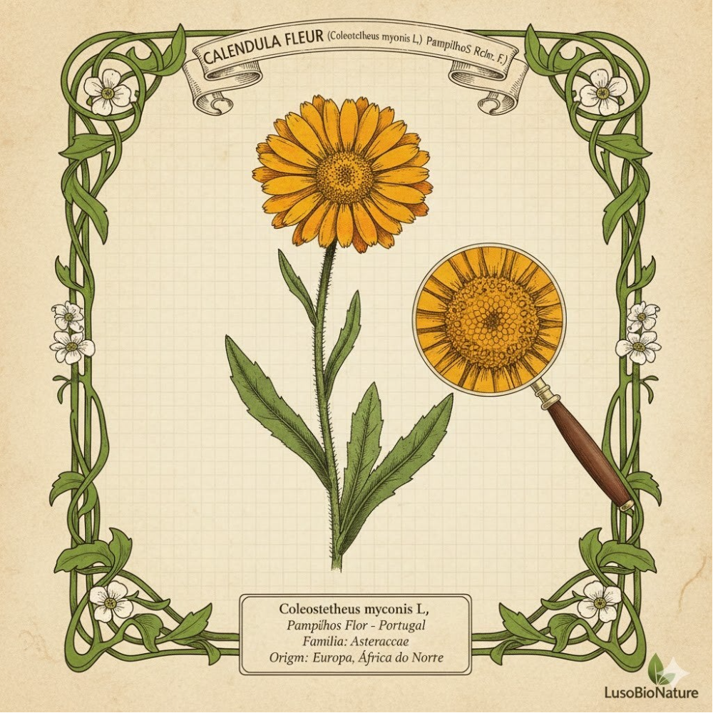 Calendula Fleurs - (Coleostephus myconis L.) - Caléndula Pampilhos Flor