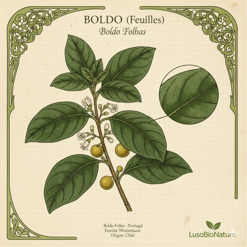 Boldo Feuilles - (Peumus boldus Mol.) - Boldo Folhas