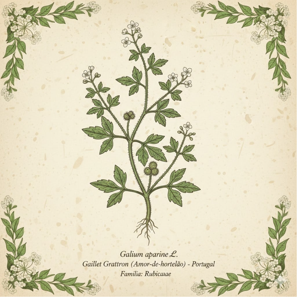 Gaillet Gratteron Parties Aériennes - (Galium Aparine L.) - Amor de Hortelão - Solda Branca