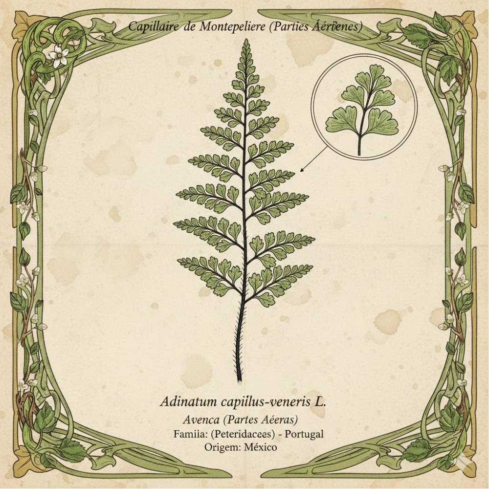 Capillaire de Montpellier Parties Aériennes - (Adiantum capillus-veneris L.) - Avenca